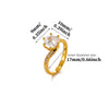 Minimalist Geometric Open Ring For Women Goldplated Copper Ring With Sparkling Diamond Details Wholesale Fashion Jewelry