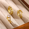 Minimalist Geometric Open Ring For Women Goldplated Copper Ring With Sparkling Diamond Details Wholesale Fashion Jewelry