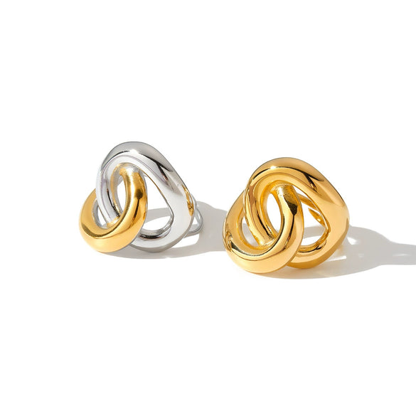 Minimalist Geometric Open Ring For Women Stainless Steel Vacuum Plated Fashion Jewelry