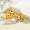 Minimalist Geometric Open Ring For Women Stainless Steel Vacuum Plated Fashion Jewelry