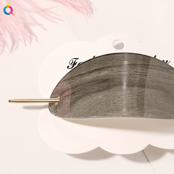 Minimalist Geometric Oval Alloy Hairpin Simple Modern Hair Accessory For Women And Girls