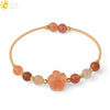 Minimalist Geometric Red Agate And Crystal Bracelet With Rose Gold Tone Carved Claw Setting For Unisex
