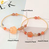 Minimalist Geometric Red Agate And Crystal Bracelet With Rose Gold Tone Carved Claw Setting For Unisex