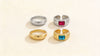 Minimalist Geometric Rhinestone Open Ring With Round Curved Surface Alloy Jewelry For Women And Men