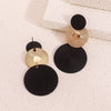 Minimalist Geometric Round Water Ripple Metal Stud Earrings Simple Versatile Unisex Ear Jewelry