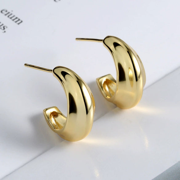 Minimalist Geometric S925 Sterling Silver Earrings With Textured Concave Convex Surface Electroplated Elegant Jewelry For Women