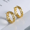 Minimalist Geometric S925 Sterling Silver Electroplated Chain Earrings For Women