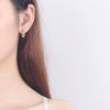 Minimalist Geometric S925 Sterling Silver Electroplated Chain Earrings For Women