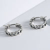 Minimalist Geometric S925 Sterling Silver Electroplated Chain Earrings For Women
