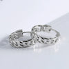 Minimalist Geometric S925 Sterling Silver Electroplated Chain Earrings For Women