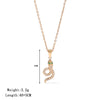 Minimalist Geometric Snake Pendant Necklace Titanium Steel Electroplated For Women