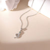 Minimalist Geometric Snake Pendant Necklace Titanium Steel Electroplated For Women