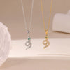 Minimalist Geometric Snake Pendant Necklace Titanium Steel Electroplated For Women