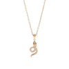 Minimalist Geometric Snake Pendant Necklace Titanium Steel Electroplated For Women