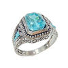 Minimalist Geometric Square Zircon Alloy Ring For Men And Women Electroplated Retro Textured Punk Hip Hop Style