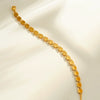 Minimalist Geometric Stainless Steel Bracelet For Women With Gold Plated Vacuum Electroplated Finish And Light Luxury Design