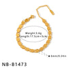 Minimalist Geometric Stainless Steel Bracelet For Women With Gold Plated Vacuum Electroplated Finish And Light Luxury Design