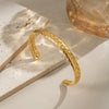 Minimalist Geometric Stainless Steel Bracelet For Women With 18K Real Gold Electroplating