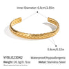 Minimalist Geometric Stainless Steel Bracelet For Women With 18K Real Gold Electroplating