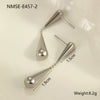 Minimalist Geometric Stainless Steel Earrings With Electroplating For Women