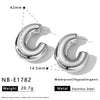 Minimalist Geometric Stainless Steel Earrings With 18K Gold Vacuum Plating Fashion Versatile Style For Women
