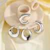 Minimalist Geometric Stainless Steel Earrings With 18K Gold Vacuum Plating Fashion Versatile Style For Women