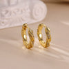 Minimalist Geometric Stainless Steel Gold Silver Electroplated Small Hoop Earrings Unisex Fashion Accessories