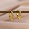 Minimalist Geometric Stainless Steel Gold Silver Electroplated Small Hoop Earrings Unisex Fashion Accessories