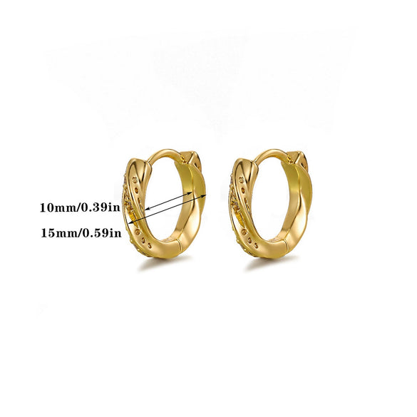 Minimalist Geometric Stainless Steel Gold Silver Electroplated Small Hoop Earrings Unisex Fashion Accessories