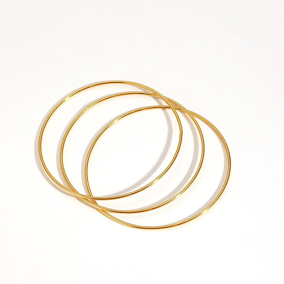 Minimalist Geometric Stainless Steel Ladies Ring And Bracelet With Electroplating