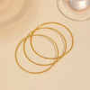 Minimalist Geometric Stainless Steel Ladies Ring And Bracelet With Electroplating