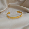 Minimalist Geometric Stainless Steel Open Bracelet Vacuumplated 18K Gold For Women