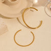 Minimalist Geometric Stainless Steel Open Twist 18K Goldplated Bracelet For Women