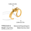 Minimalist Geometric Stainless Steel Real Gold Plated Unisex Adjustable Open Ring