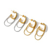 Minimalist Geometric Tassel Earrings For Women Gold Plated Stainless Steel Elegant Fashion Ear Accessories