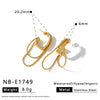 Minimalist Geometric Tassel Earrings For Women Gold Plated Stainless Steel Elegant Fashion Ear Accessories