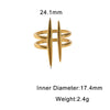 Minimalist Geometric Titanium Steel Open Ring For Women Electroplated Stainless Steel Fashion Ring With Cool Personality Style
