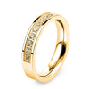 Minimalist Geometric Titanium Steel Ring With Zircon Detail For Women Couple Style Versatile Wholesale Jewelry