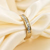 Minimalist Geometric Titanium Steel Ring With Zircon Detail For Women Couple Style Versatile Wholesale Jewelry