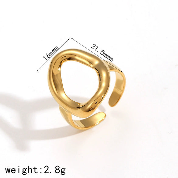 Minimalist Geometric Titanium Steel Women's Earrings With Electroplating