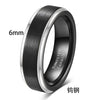Minimalist Geometric Tungsten Steel Ring With Colorchanging Silver Black And Gold Electroplated Finish For Women And Couples Wholesale