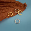 Minimalist Geometric Twist Pattern S925 Sterling Silver Earrings For Women In Gold And Silver Plated Finish