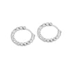 Minimalist Geometric Twist Pattern S925 Sterling Silver Earrings For Women In Gold And Silver Plated Finish