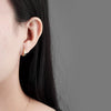 Minimalist Geometric Twisted Hoop Earrings In 925 Sterling Silver With Smooth Electroplated Finish