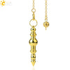 Minimalist Geometric Zinc Alloy Tapered Pendant Necklace With Threaded Pendulum Design Wholesale Jewelry