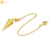 Minimalist Geometric Zinc Alloy Toothed Cone Pendulum Pendant Necklace For Wholesale Jewelry Supply