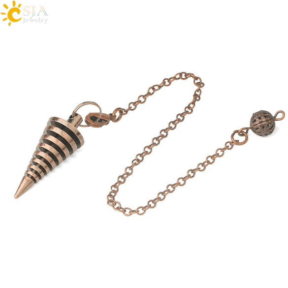 Minimalist Geometric Zinc Alloy Toothed Cone Pendulum Pendant Necklace For Wholesale Jewelry Supply