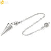 Minimalist Geometric Zinc Alloy Toothed Cone Pendulum Pendant Necklace For Wholesale Jewelry Supply