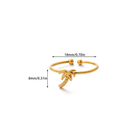 Minimalist Gold Plated Stainless Steel Ring With Irregular Geometric Lines And Open Band Design For Unisex Wear