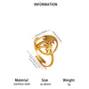 Minimalist Gold Plated Stainless Steel Ring With Irregular Geometric Lines And Open Band Design For Unisex Wear